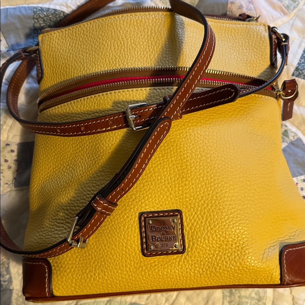 Dooney & Bourke Mustard Yellow Crossbody Bag - Picture 11 of 15